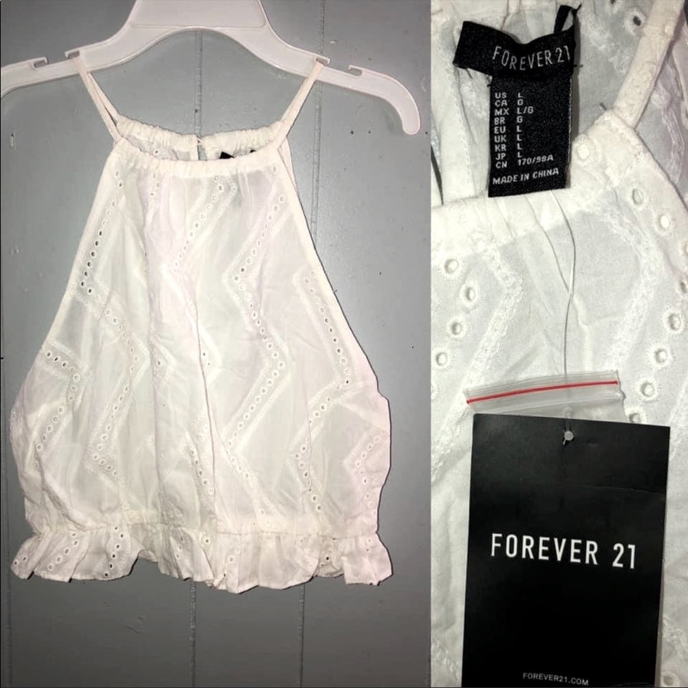 Forever 21 white woven top size L